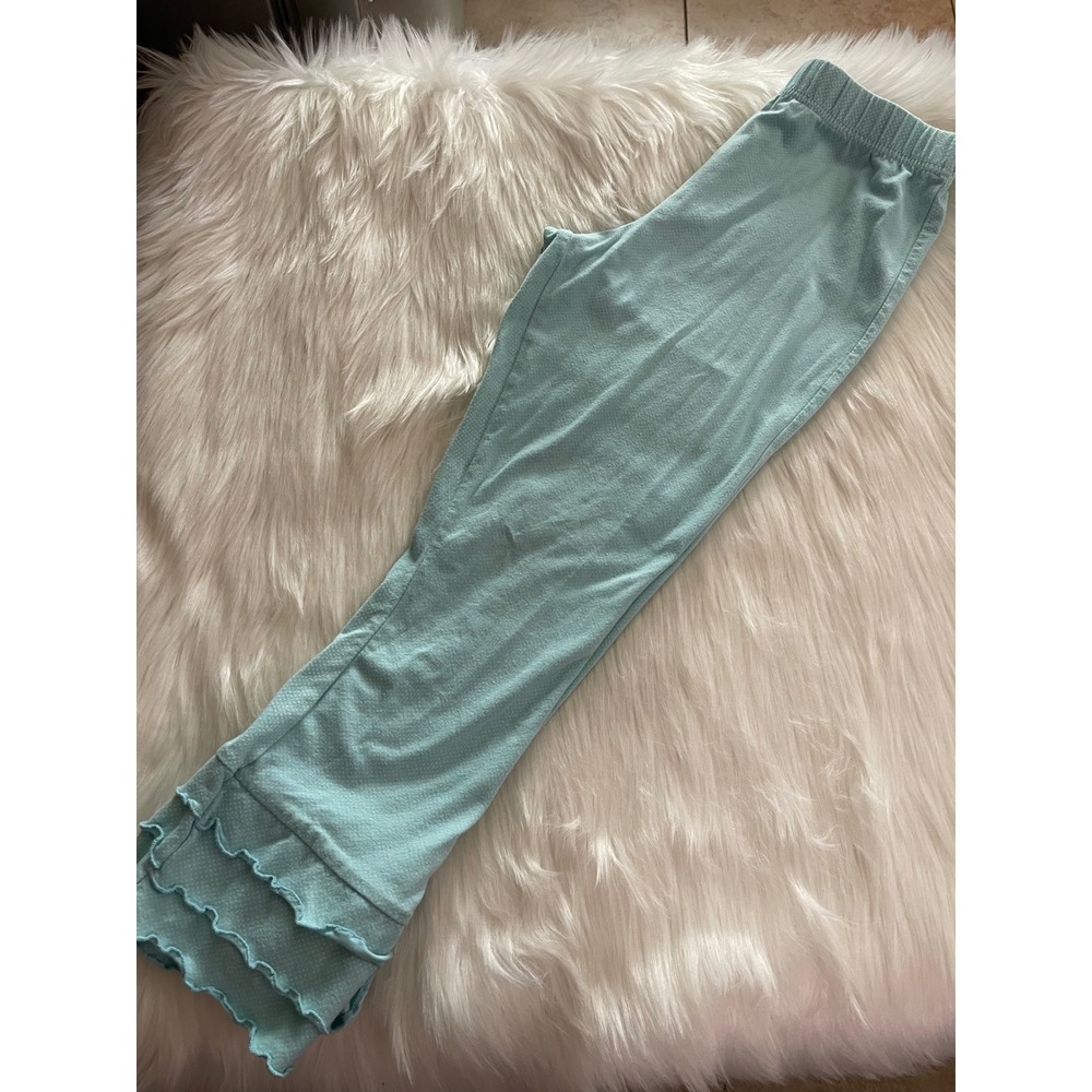 Bass Pro Shops Light Blue Girls' Leggings  Pants Triple Ruffle Hem Design Size 7